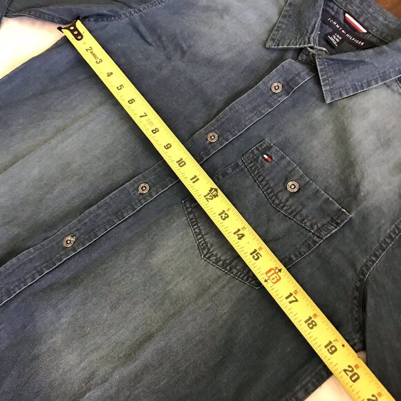 Tommy Hilfiger Youth boys long sleeve button‎ up shirt size L 16-18 Years - Picture 5 of 6